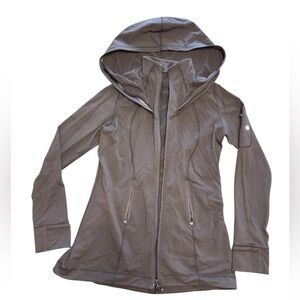 Lululemon Brown Long Hooded Jacket Womens 8